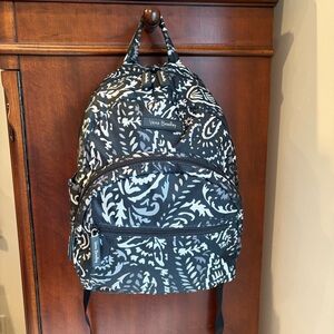 Vera Bradley Black and White Paisley Print Backpack